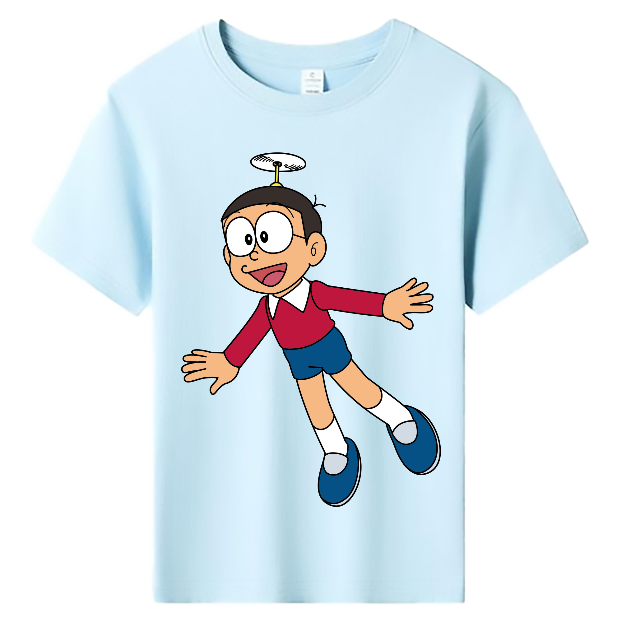 （画像用） ドラえもん 野比 のび太 Doraemon Nobita Nobi 綿100％キッズTシャツ（フロントプリント）